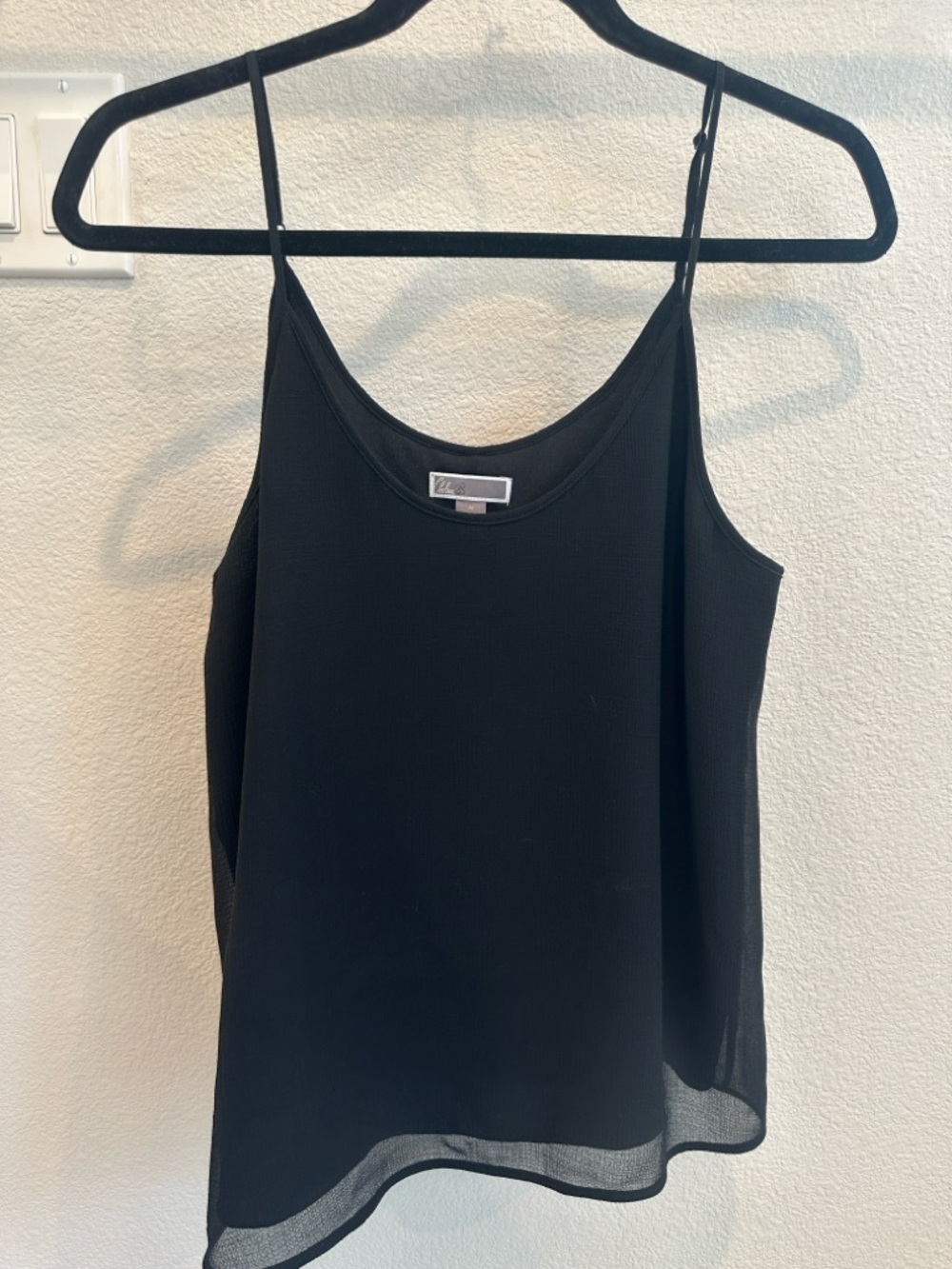 Chelsea28 Black Spaghetti Strap Camisole Blouse